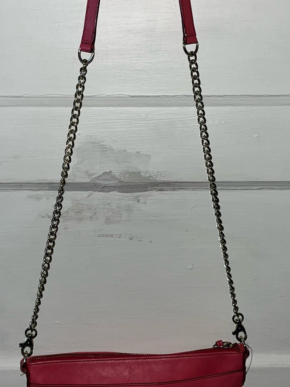 Fossil Pink Crossbody Bag with Chain Strap